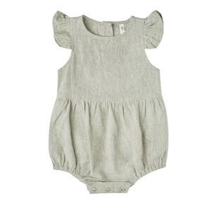 Rylee + cru Amelia romper in sage size 2-3T